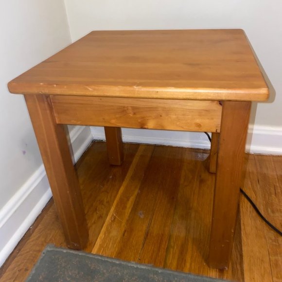 Wooden Coffee Side Table Beige - Picture 2 of 4